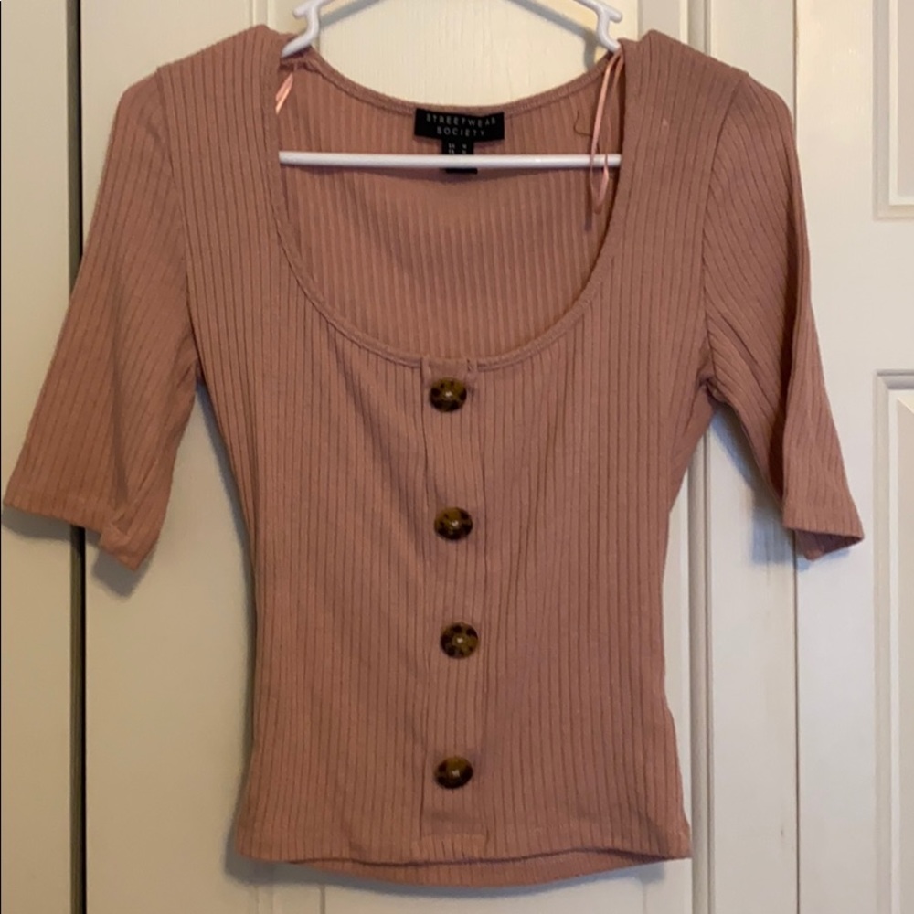 Pink crop sweater